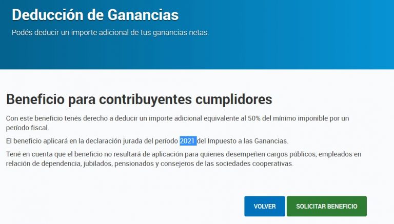 El beneficio para autónomos en ganancias aplica a la DDJJ del 2020 ó 2021