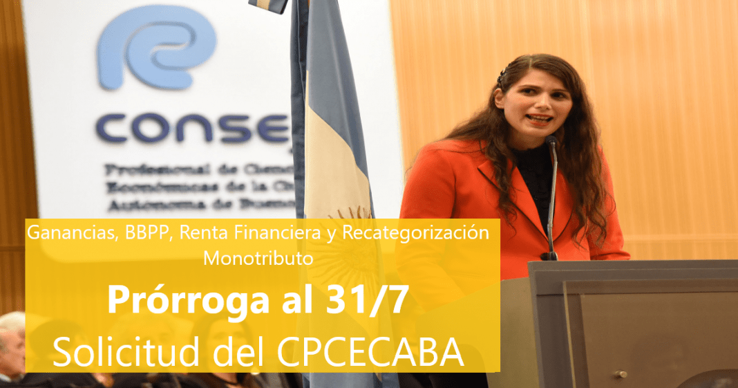 Prórroga Al 317 De Ganancias Y Monotributo Solicitud Del Cpcecaba 2054