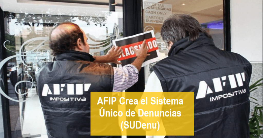 sistema unico de denuncias afip