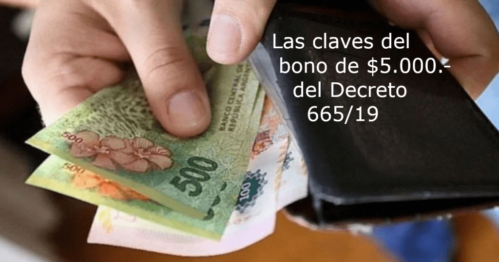 bono de $5000 decreto 665