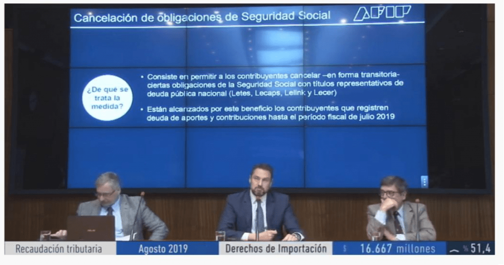 cancelacion deudas cargas sociales AFIP con titulos de deuda banner