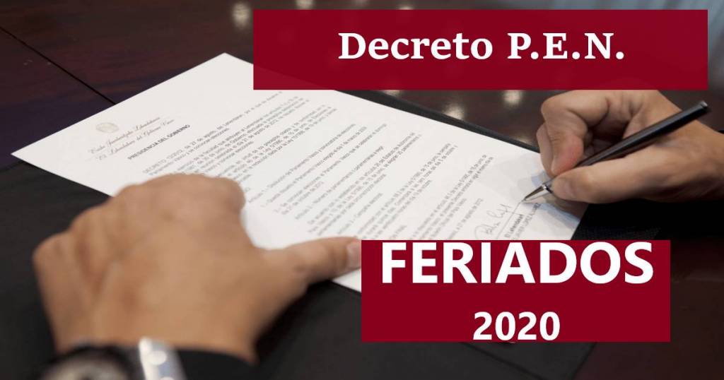 decreto feriados 2020