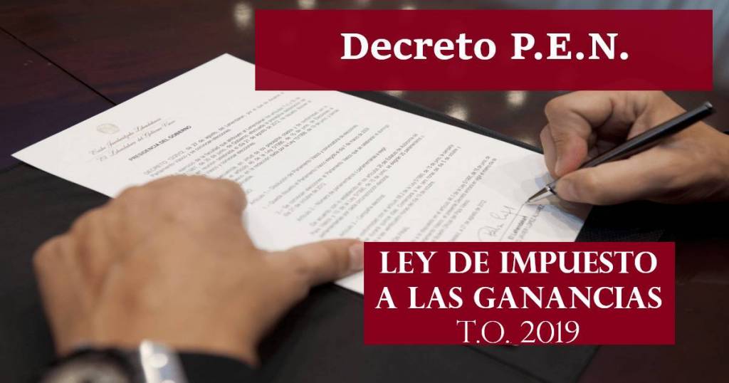 decreto texto ordenado ley impuesto a las ganancias