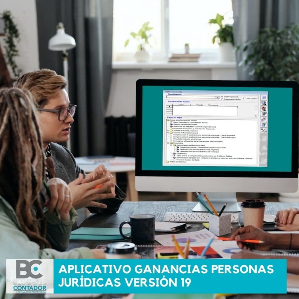 aplicativo Ganancias Personas Jurídicas versión 19