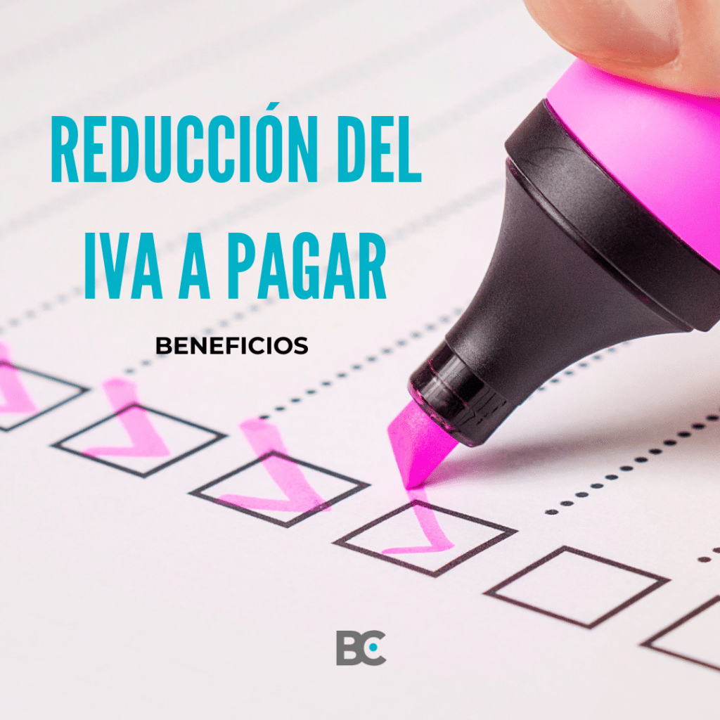 reduccion del iva a pagar