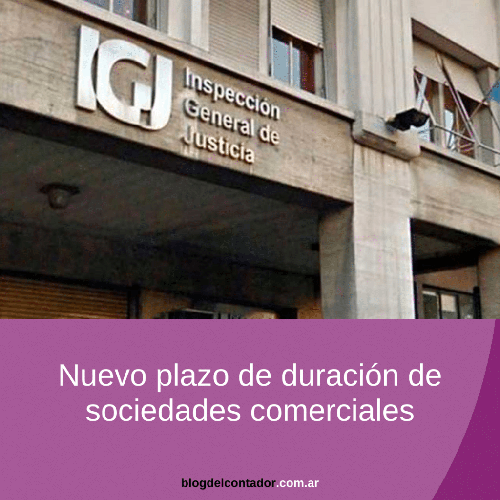 Nuevo plazo de duración de sociedades comerciales