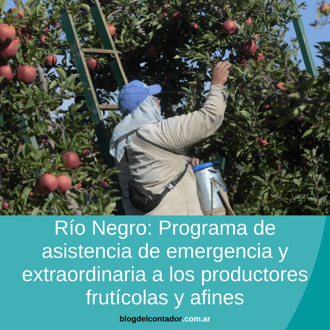 Río Negro Programa de asistencia de emergencia y extraordinaria a los productores frutícolas y afines