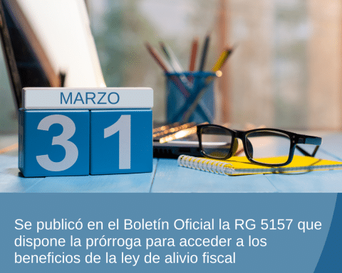 Se publicó en el Boletín Oficial la RG 5157 que dispone la prórroga para acceder a los beneficios de la ley de alivio fiscal