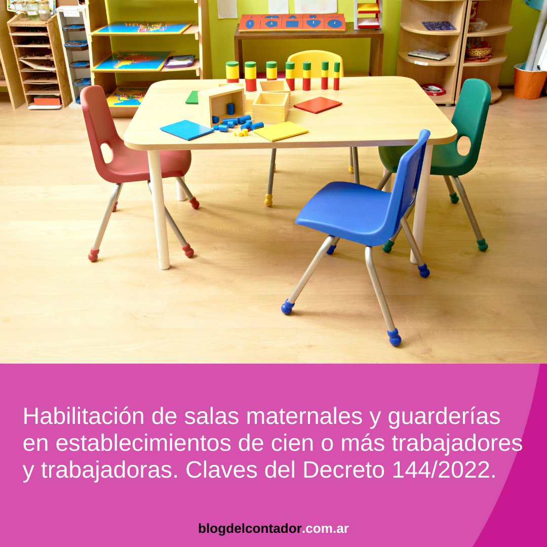 Claves del Decreto 144/2022 que obliga a empresas de más de cien personas a habilitar guarderías y salas maternales