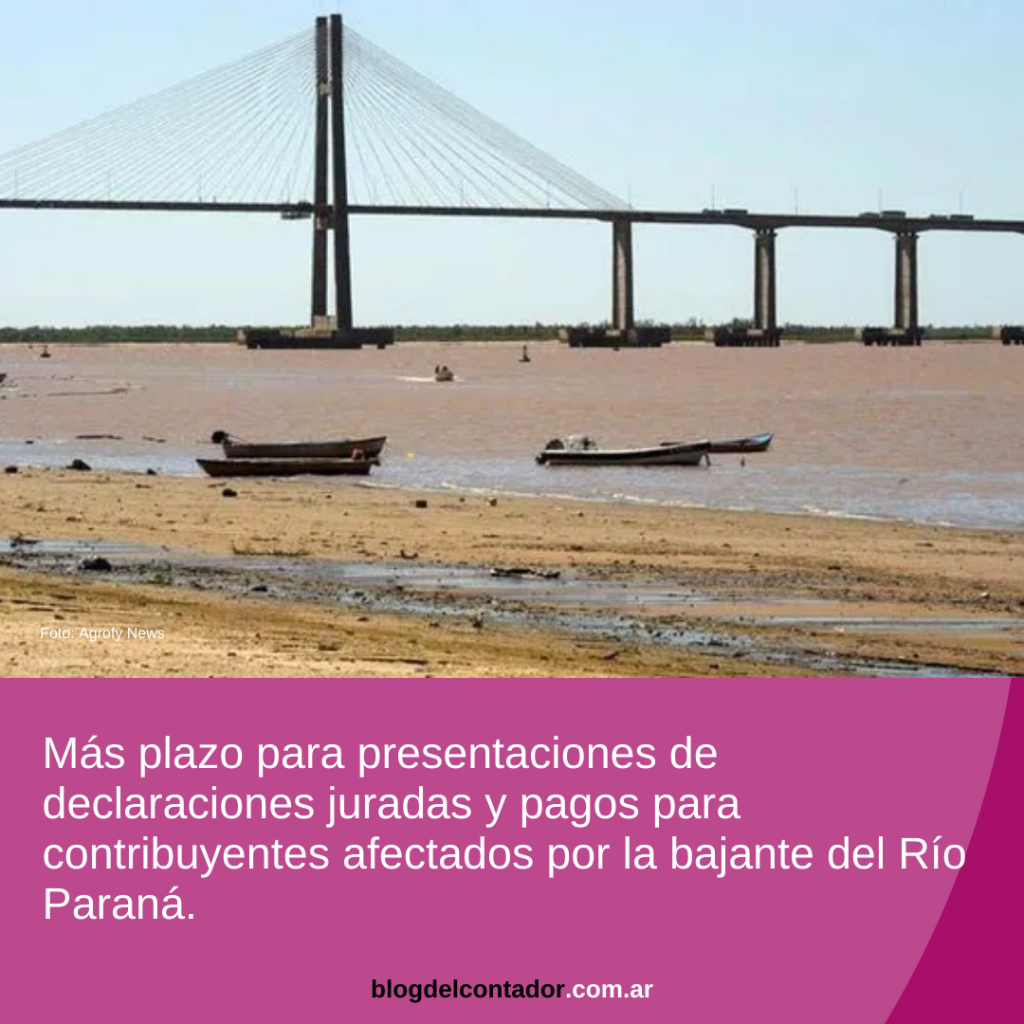 Emergencia hídrica: AFIP da más tiempo para cumplir con el pago y presentación de Declaraciones Juradas