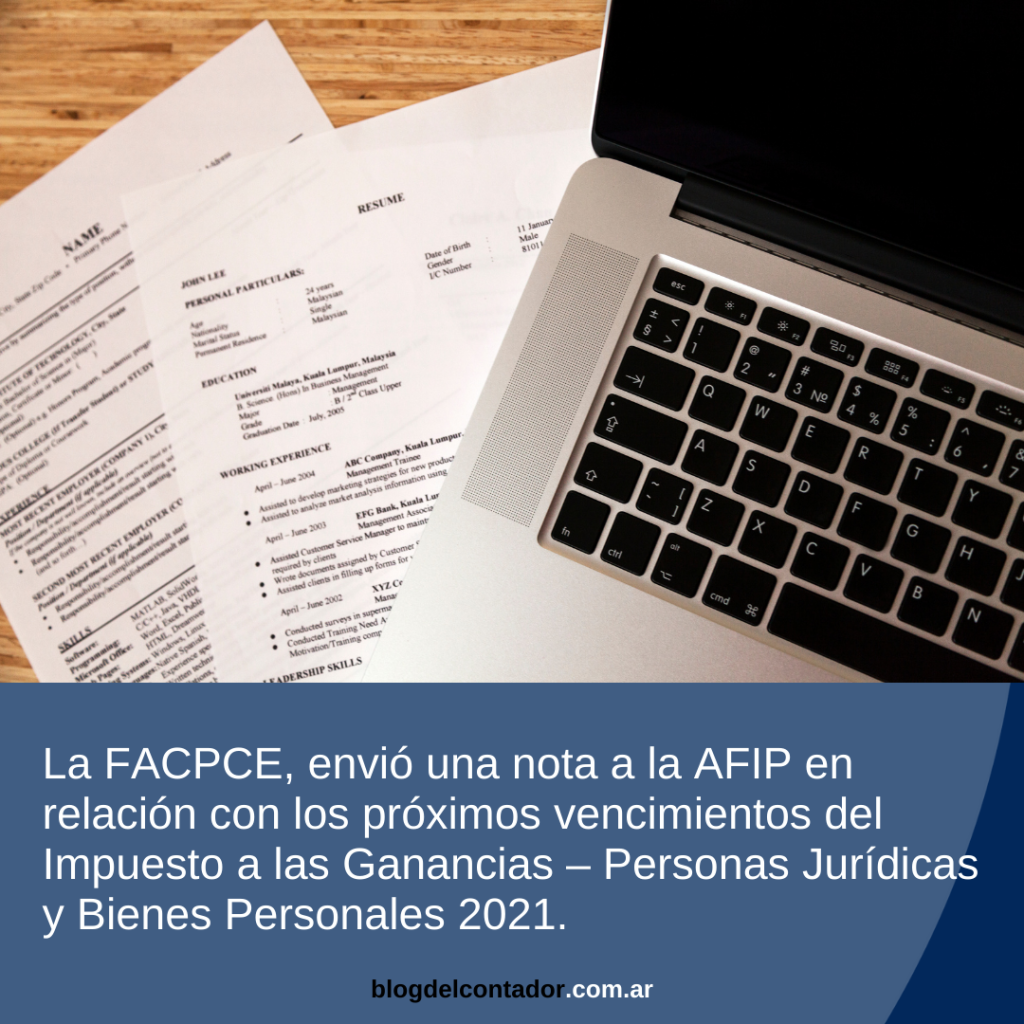 FACPCE solicita a la AFIP la pronta publicación del nuevo aplicativo para Ganancias Personas Jurídicas