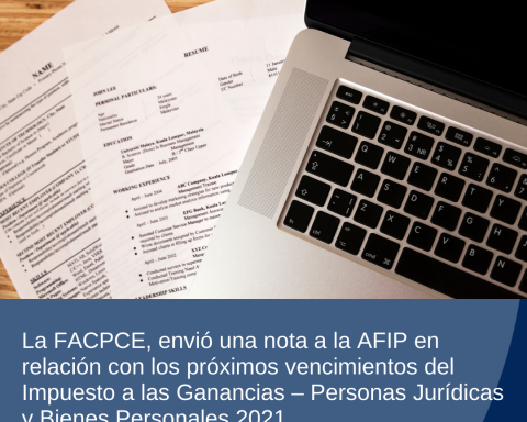 FACPCE solicita a la AFIP la pronta publicación del nuevo aplicativo para Ganancias Personas Jurídicas