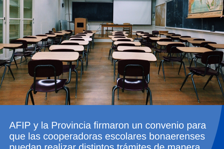 Buenos Aires: simplifican trámites tributarios a cooperadoras escolares