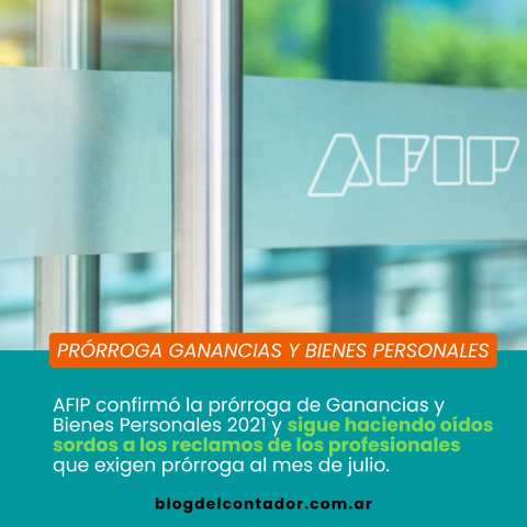 AFIP Confirma La (insuficiente) Prórroga De Ganancias Y Bienes ...