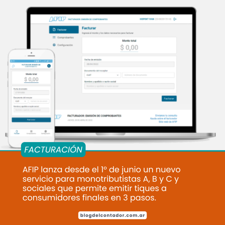 AFIP Lanza Un Nuevo Facturador Que Facilita La Emisión De Tickets A ...