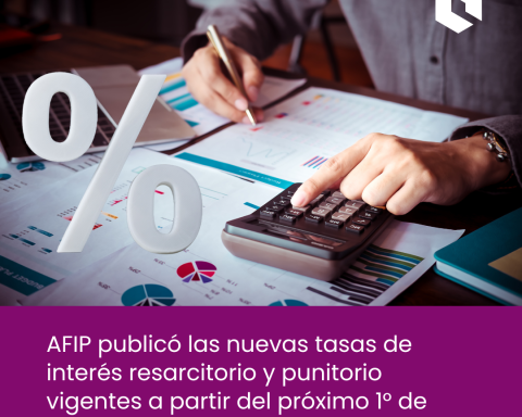 AFIP publicó las nuevas tasas de interés resarcitorio y punitorio vigentes a partir del próximo 1° de julio
