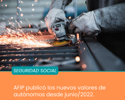 AFIP publicó los nuevos valores de autónomos desde junio 2022