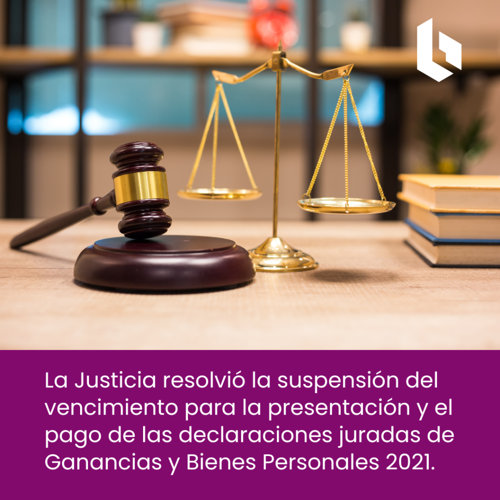 La Justicia ordenó la suspensión de los vencimientos de Ganancias y Bienes Personales, fallo completo y alcance