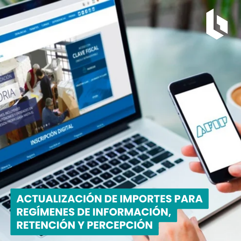 actualización de importes para regímenes de información, retención y percepción