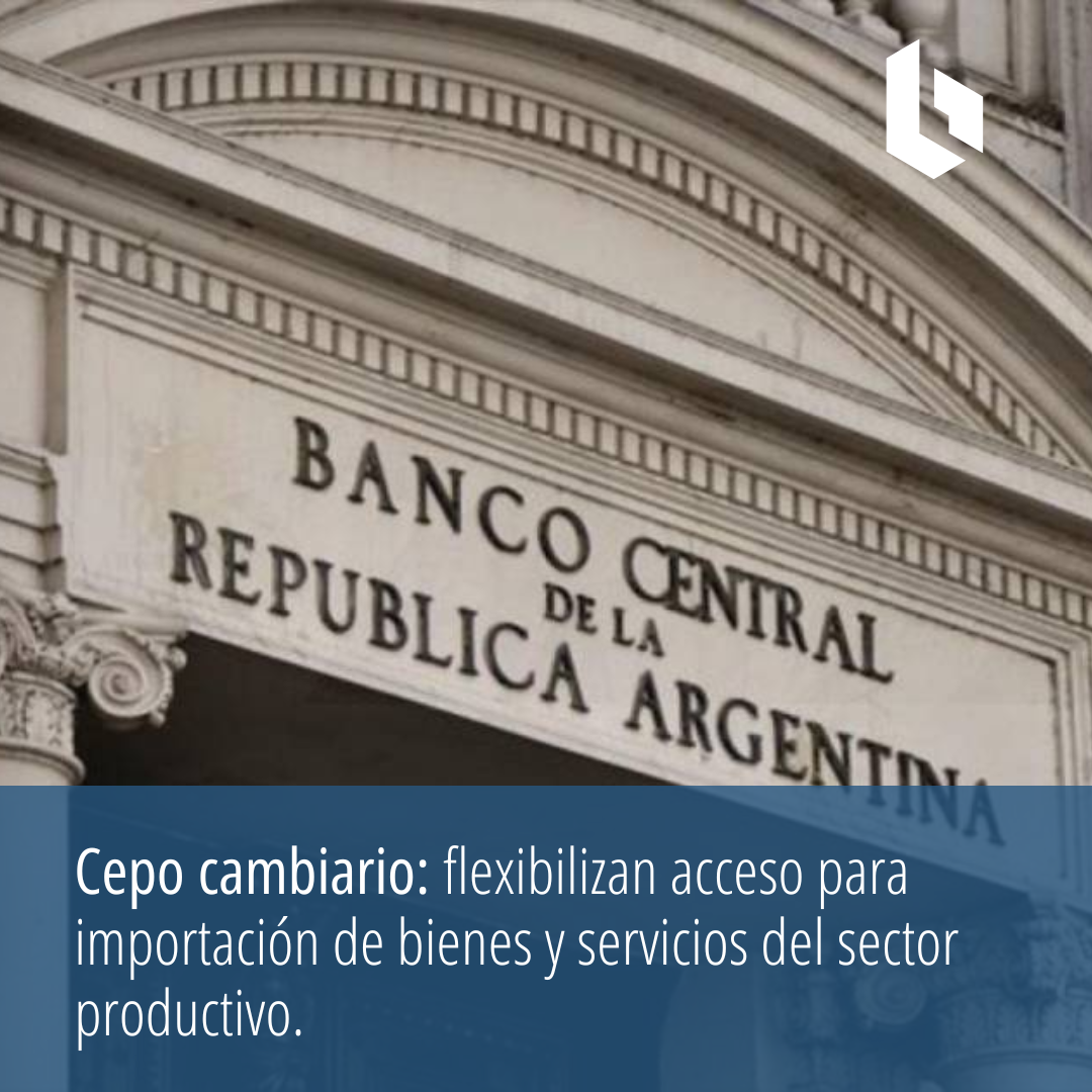 Cepo cambiario: flexibilizan acceso para importación de bienes y servicios del sector productivo.