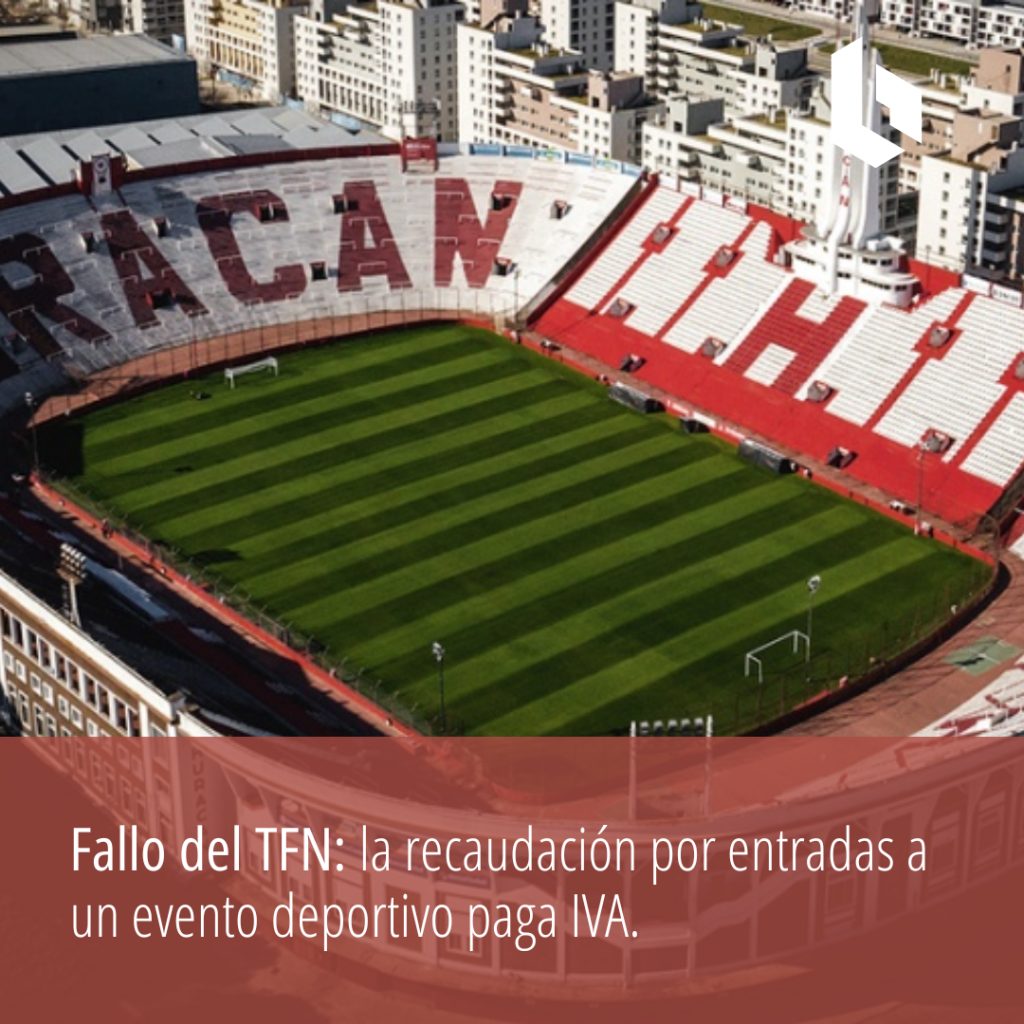 Fallo del TFN: la recaudación por entradas a un evento deportivo paga IVA.